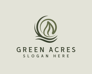 Nature Leaf Grass logo design