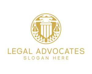 Gold Law Justice logo design