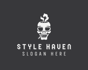 Skull Smoke Cigarette Logo