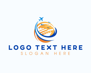 Cruise Airplane Travel logo design