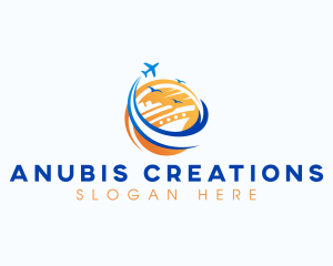 Cruise Airplane Travel logo design