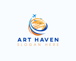 Cruise Airplane Travel logo design