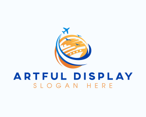 Cruise Airplane Travel logo design