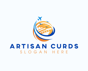 Cruise Airplane Travel logo design