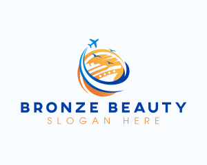 Cruise Airplane Travel logo design