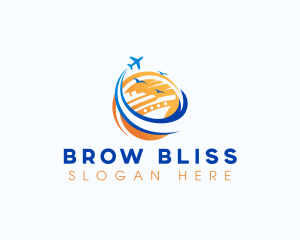 Cruise Airplane Travel logo design