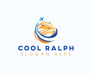 Cruise Airplane Travel logo design