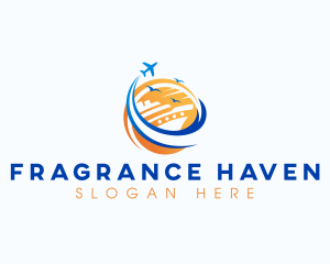 Cruise Airplane Travel logo design