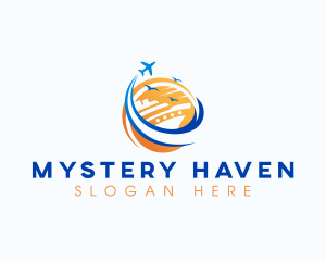 Cruise Airplane Travel logo design