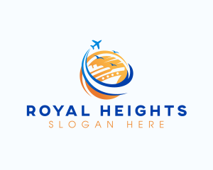 Cruise Airplane Travel logo design