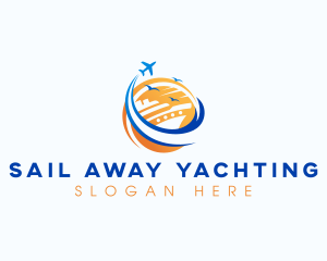 Cruise Airplane Travel logo design