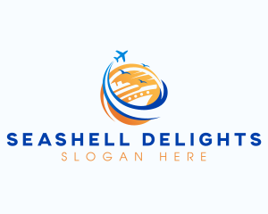 Cruise Airplane Travel logo design