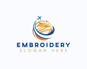 Cruise Airplane Travel logo design