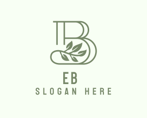 Organic - Green Botanical Letter B logo design