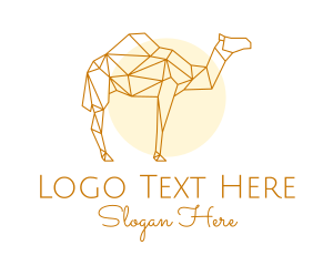 Africa - Geometric Desert Camel logo design