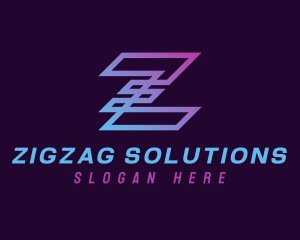 Gradient Digital Letter Z logo design