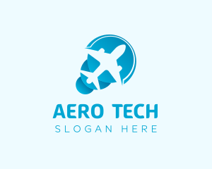 Aero - Gradient Airplane Travel logo design