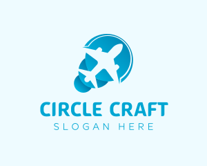 Gradient Airplane Travel logo design