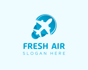 Gradient Airplane Travel logo design