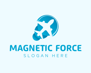 Gradient Airplane Travel logo design