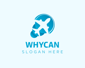 Travel Blogger - Gradient Airplane Travel logo design