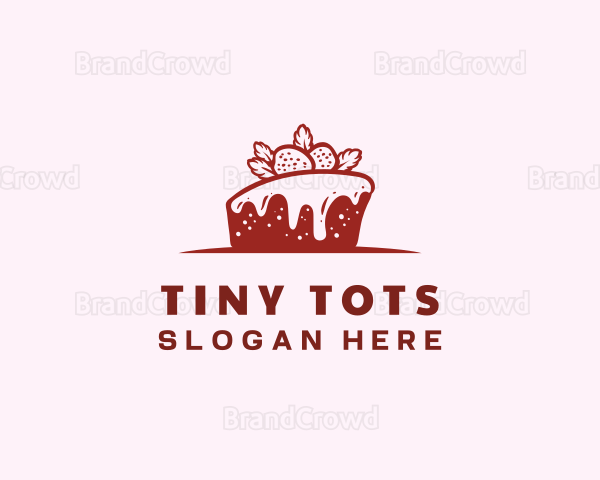 Strawberry Cake Pastry Logo