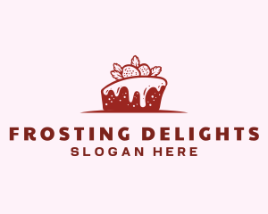 Frosting - Strawberry Cake Pastry logo design