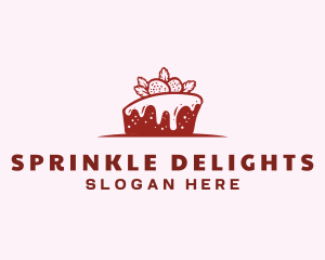 Strawberry Cake Pastry logo design