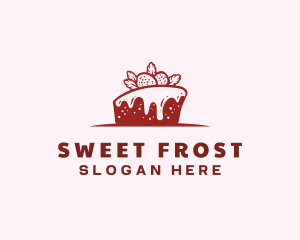 Strawberry Cake Pastry logo design