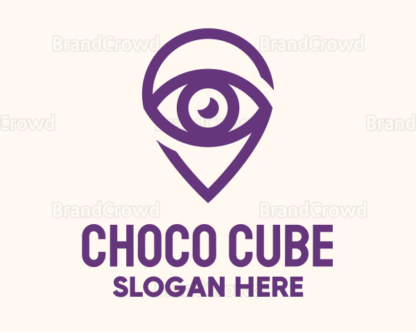 Purple Eye Location Logo