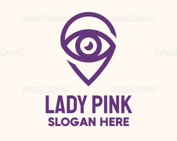 Purple Eye Location Logo