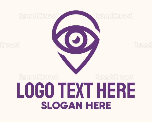 Purple Eye Location Logo