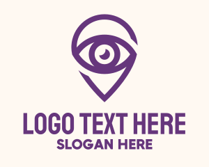 Optometrist - Purple Eye Location logo design