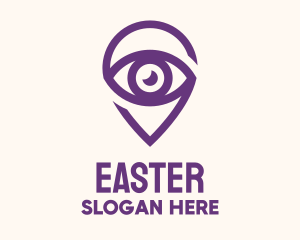 Purple Eye Location logo design