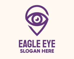 Purple Eye Location logo design