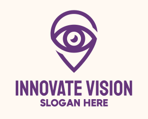 Purple Eye Location logo design