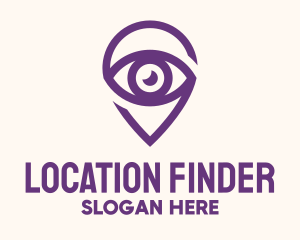 Geolocation - Purple Eye Location logo design