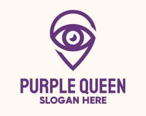 Purple Eye Location logo design