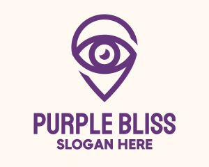 Purple Eye Location logo design