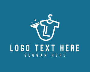 Clean - Dry Cleaning Shirt logo design