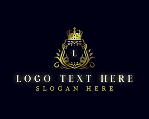 Luxury - Ornament Shield Crown logo design