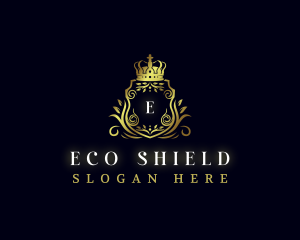 Ornament Shield Crown logo design