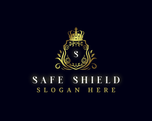 Ornament Shield Crown logo design