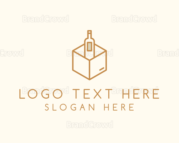 Wine Bottle Box Package Logo