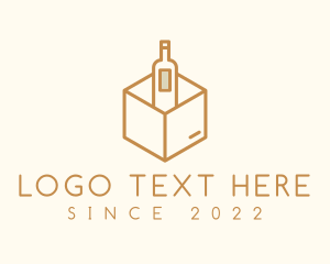 Champagne - Wine Bottle Box Package logo design