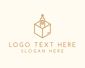 Liquor Store - Wine Bottle Box Package logo design
