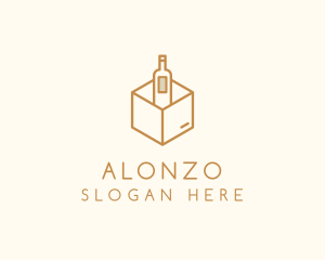 Wine Bottle Box Package logo design