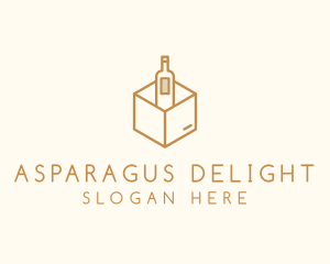 Wine Bottle Box Package logo design