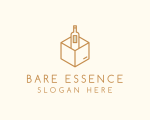 Wine Bottle Box Package logo design