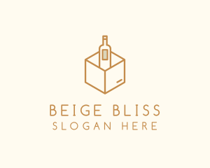 Wine Bottle Box Package logo design